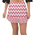 Chevron Pattern Gifts Fishtail Mini Chiffon Skirt View1