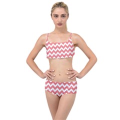 Chevron Pattern Gifts Layered Top Bikini Set by GardenOfOphir