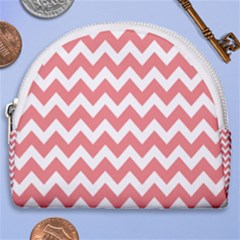 Chevron Pattern Gifts Horseshoe Style Canvas Pouch by GardenOfOphir