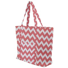 Chevron Pattern Gifts Zip Up Canvas Bag by GardenOfOphir