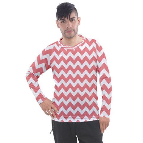 Chevron Pattern Gifts Men s Pique Long Sleeve Tee by GardenOfOphir