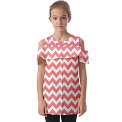 Chevron Pattern Gifts Fold Over Open Sleeve Top by GardenOfOphir