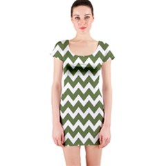 Chevron Pattern Gifts Short Sleeve Bodycon Dress by GardenOfOphir