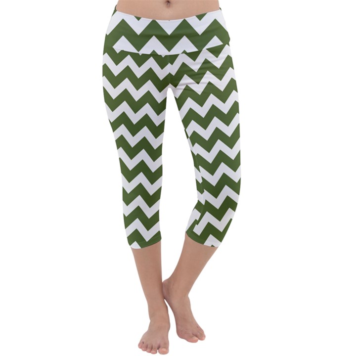 Chevron Pattern Gifts Capri Yoga Leggings