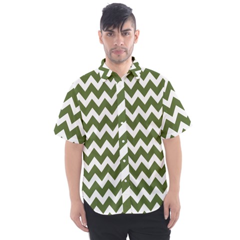 Chevron Pattern Gifts Men s Short Sleeve Shirt by GardenOfOphir