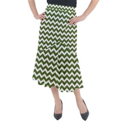 Chevron Pattern Gifts Midi Mermaid Skirt by GardenOfOphir