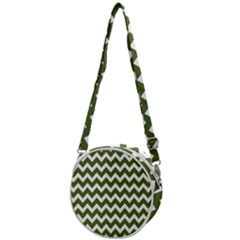 Chevron Pattern Gifts Crossbody Circle Bag by GardenOfOphir