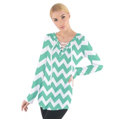 Chevron Pattern Giftt Tie Up Tee by GardenOfOphir