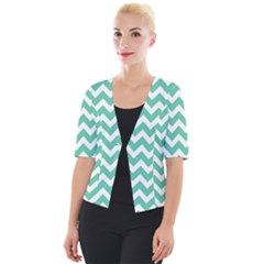 Chevron Pattern Giftt Cropped Button Cardigan by GardenOfOphir