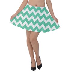 Chevron Pattern Giftt Velvet Skater Skirt by GardenOfOphir