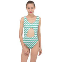 Chevron Pattern Giftt Center Cut Out Swimsuit by GardenOfOphir