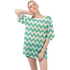 Chevron Pattern Giftt Oversized Chiffon Top by GardenOfOphir