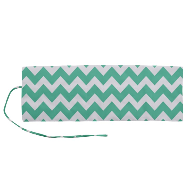 Chevron Pattern Giftt Roll Up Canvas Pencil Holder (M)