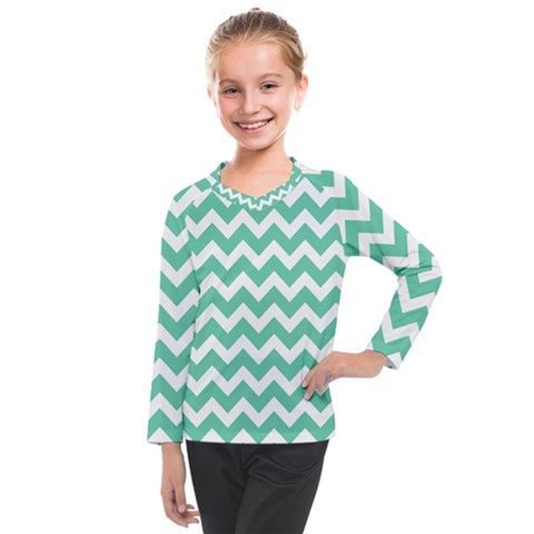 Chevron Pattern Giftt Kids  Long Mesh Tee by GardenOfOphir