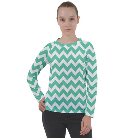 Chevron Pattern Giftt Women s Long Sleeve Raglan Tee by GardenOfOphir