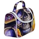 Skull With Flowers - Day Of The Dead Satchel Handbag View2