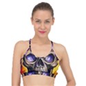 Skull With Flowers - Day Of The Dead Basic Training Sports Bra View1