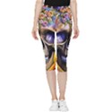 Skull With Flowers - Day Of The Dead Inside Out Lightweight Velour Capri Leggings  View3