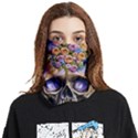 Skull With Flowers - Day Of The Dead Face Covering Bandana (Two Sides) View1