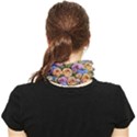 Skull With Flowers - Day Of The Dead Face Covering Bandana (Two Sides) View2