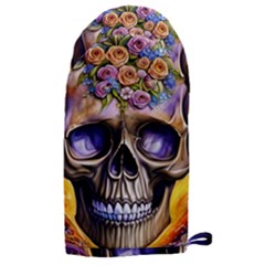 Skull With Flowers - Day Of The Dead Microwave Oven Glove by GardenOfOphir