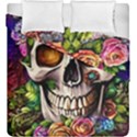 Gothic Skull With Flowers - Cute And Creepy Duvet Cover Double Side (King Size) View2