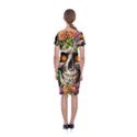 Gothic Skull With Flowers - Cute And Creepy Classic Short Sleeve Midi Dress View2