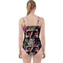 Gothic Skull With Flowers - Cute And Creepy Cut Out Top Tankini Set View2