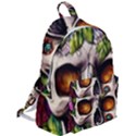 Gothic Skull With Flowers - Cute And Creepy The Plain Backpack View2