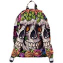 Gothic Skull With Flowers - Cute And Creepy The Plain Backpack View3