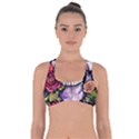 Sugar Skull With Flowers - Day Of The Dead Got No Strings Sports Bra View1