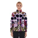 Sugar Skull With Flowers - Day Of The Dead Women s Bomber Jacket View1