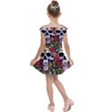 Sugar Skull With Flowers - Day Of The Dead Kids  Cap Sleeve Dress View2