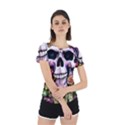 Sugar Skull With Flowers - Day Of The Dead Back Cut Out Sport Tee View2