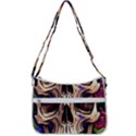 Retro Gothic Skull With Flowers - Cute And Creepy Zip Up Shoulder Bag View3