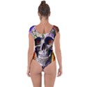 Cute Sugar Skull With Flowers - Day Of The Dead Short Sleeve Leotard  View2