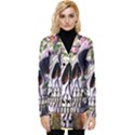 Cute Sugar Skull With Flowers - Day Of The Dead Button Up Hooded Coat  View1