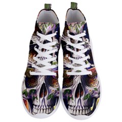 Cute Sugar Skull With Flowers - Day Of The Dead Men s Lightweight High Top Sneakers by GardenOfOphir