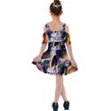 Cute Sugar Skull With Flowers - Day Of The Dead Kids  Shoulder Cutout Chiffon Dress View2