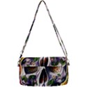 Cute Sugar Skull With Flowers - Day Of The Dead Removable Strap Clutch Bag View2