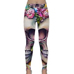 Skull And Bones Retro Classic Yoga Leggings by GardenOfOphir