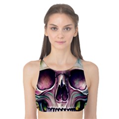 Skull And Bones Retro Tank Bikini Top by GardenOfOphir