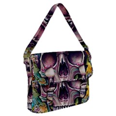 Skull And Bones Retro Buckle Messenger Bag by GardenOfOphir