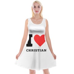 I Love Christian Reversible Velvet Sleeveless Dress by ilovewhateva