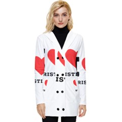 I Love Christian Button Up Hooded Coat  by ilovewhateva