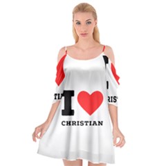 I Love Christian Cutout Spaghetti Strap Chiffon Dress by ilovewhateva