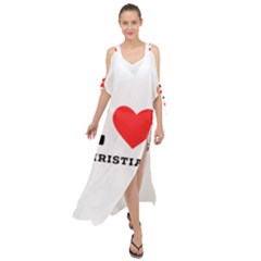 I Love Christian Maxi Chiffon Cover Up Dress by ilovewhateva