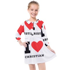 I Love Christian Kids  Quarter Sleeve Shirt Dress by ilovewhateva