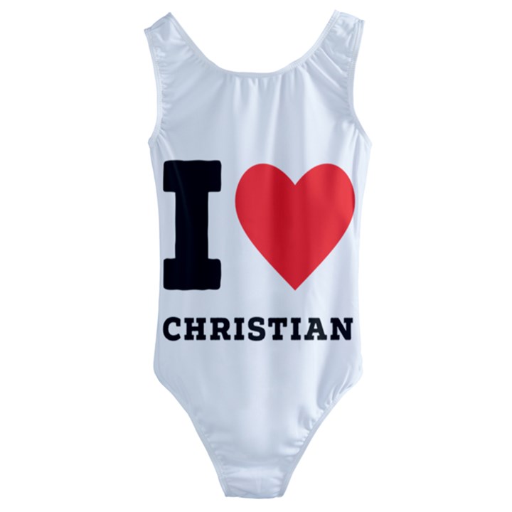 I love christian Kids  Cut-Out Back One Piece Swimsuit