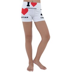 I Love Christian Kids  Lightweight Velour Yoga Shorts by ilovewhateva